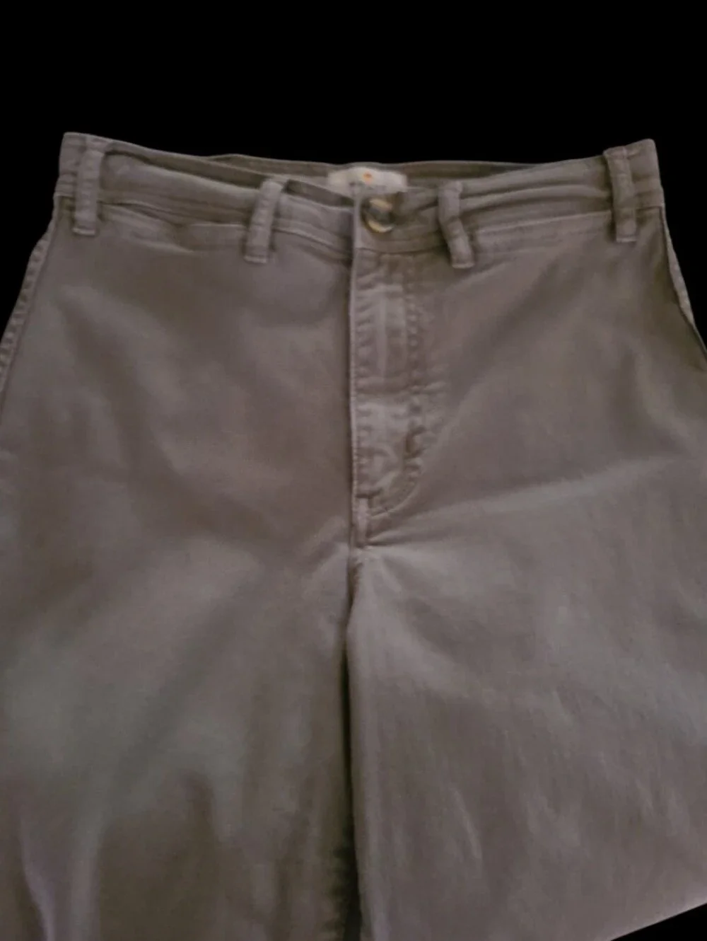 Marine Layer Briget Cropped Straight Pant Utility Jeans Olive Green